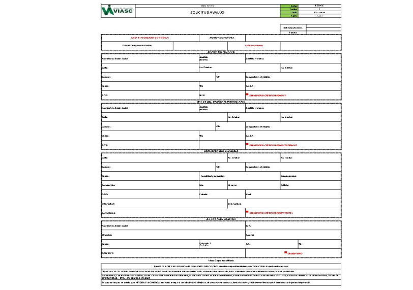 solicitud de avaluo inmobiliario